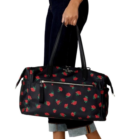 kate spade Handbags - Kate Spade Black Rose Print Women's Bag